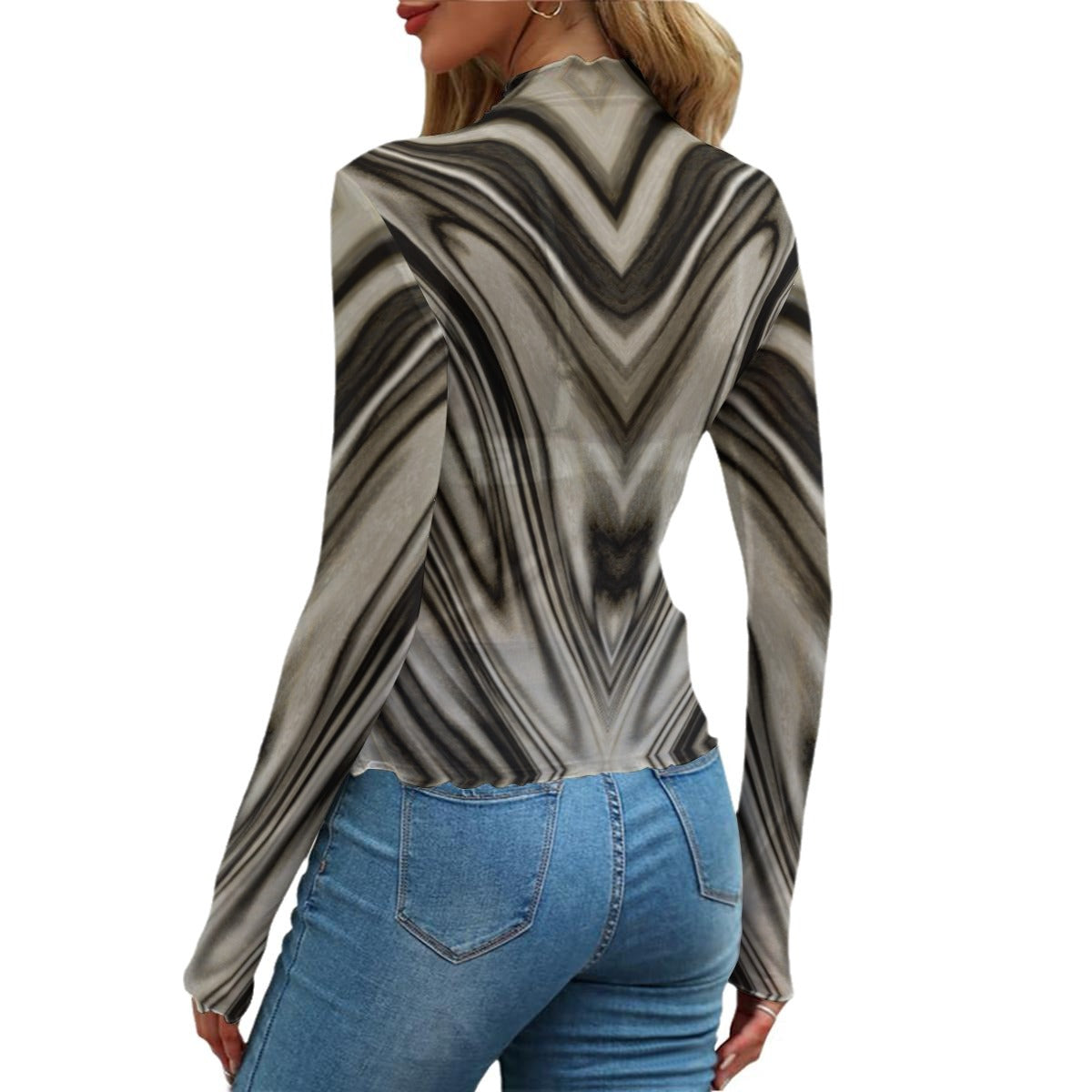 Sandy Waves Women's Mesh T-shirt