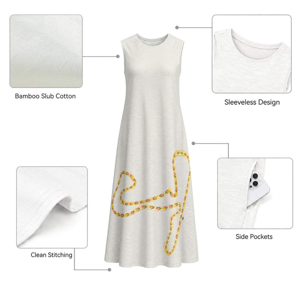 Zandvoort TuliTrack Cotton Dress With Pocket