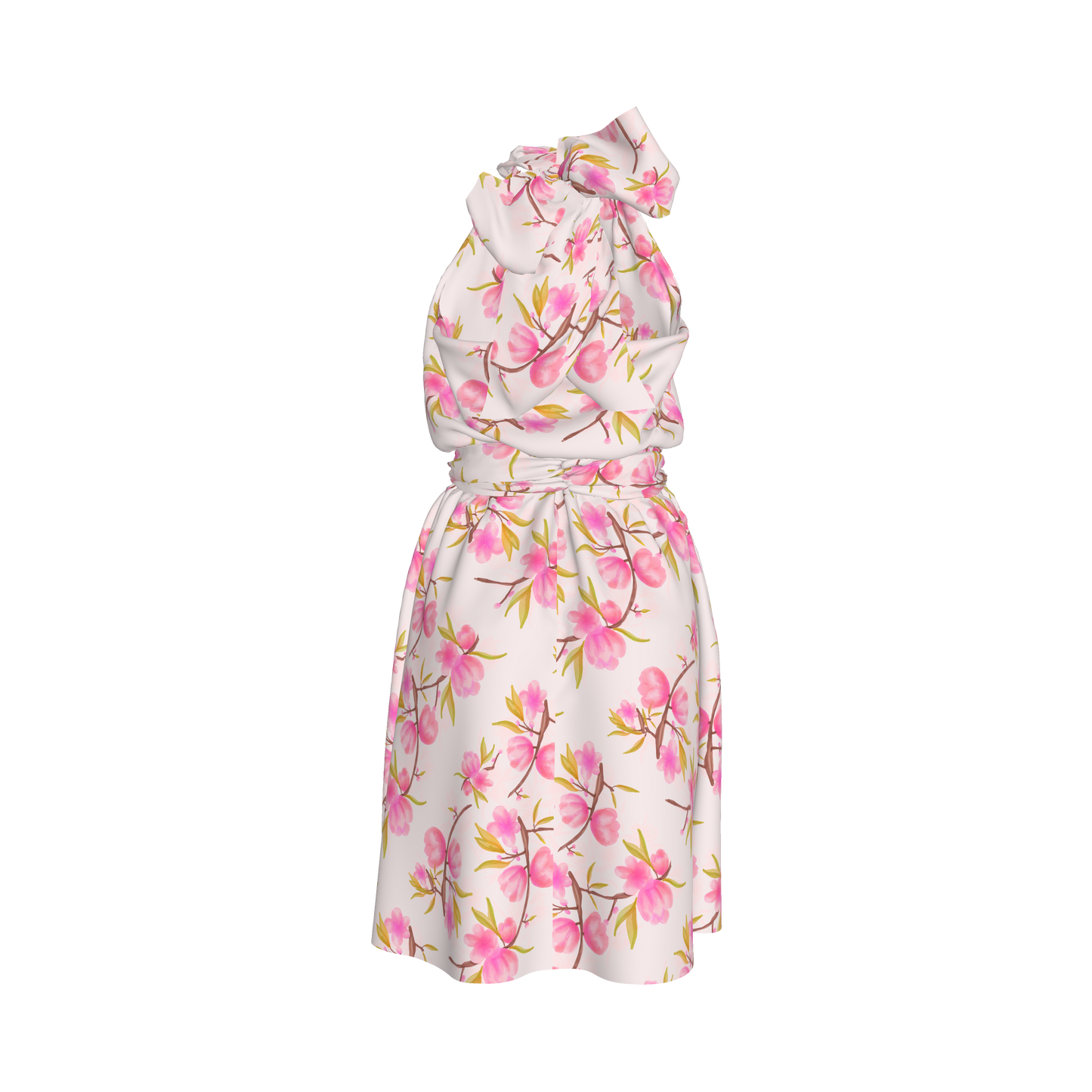 Cherry Blossom Halter Dress