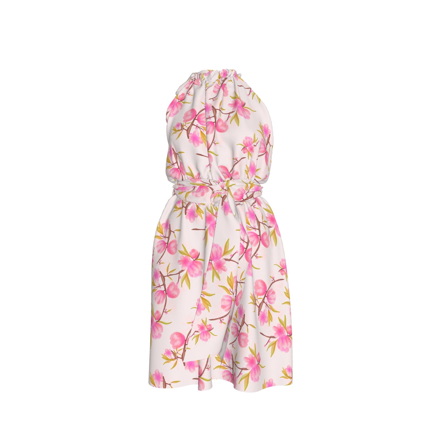 Cherry Blossom Halter Dress