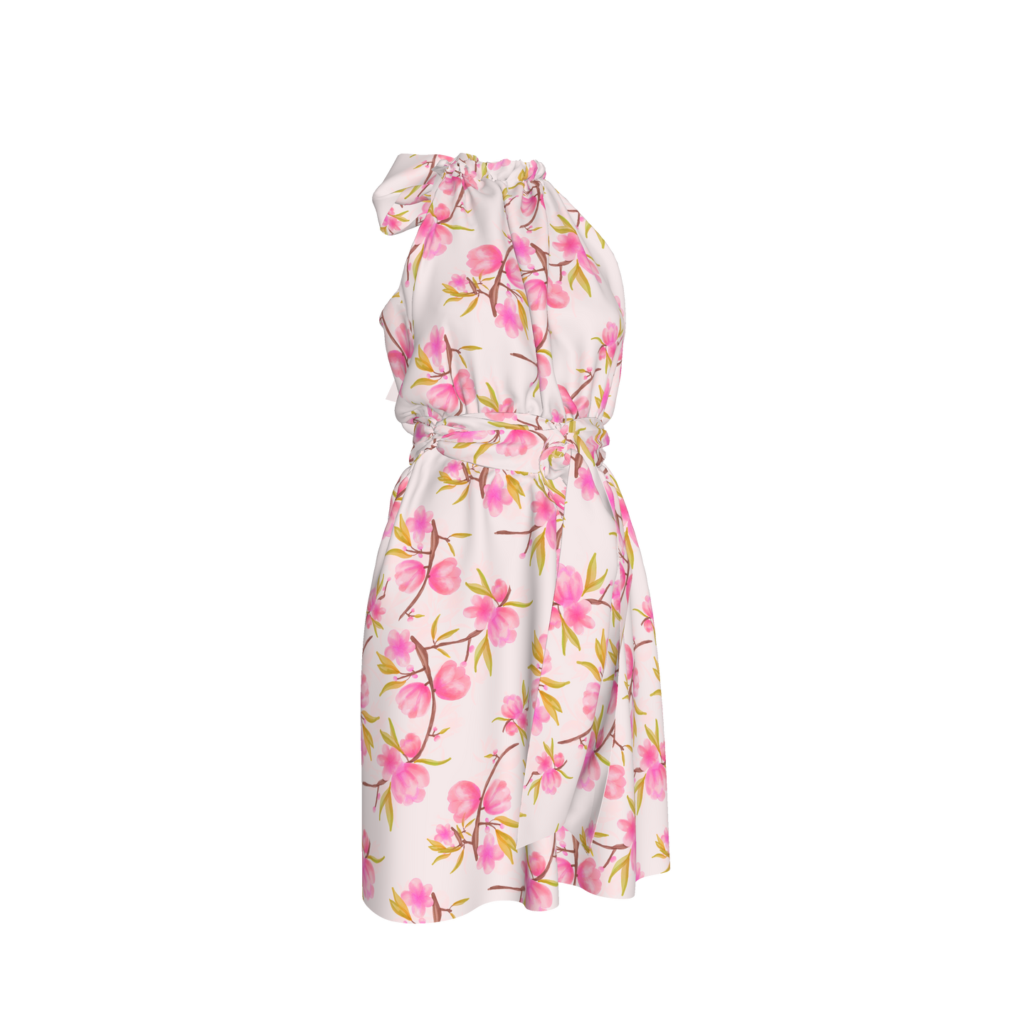 Cherry Blossom Halter Dress