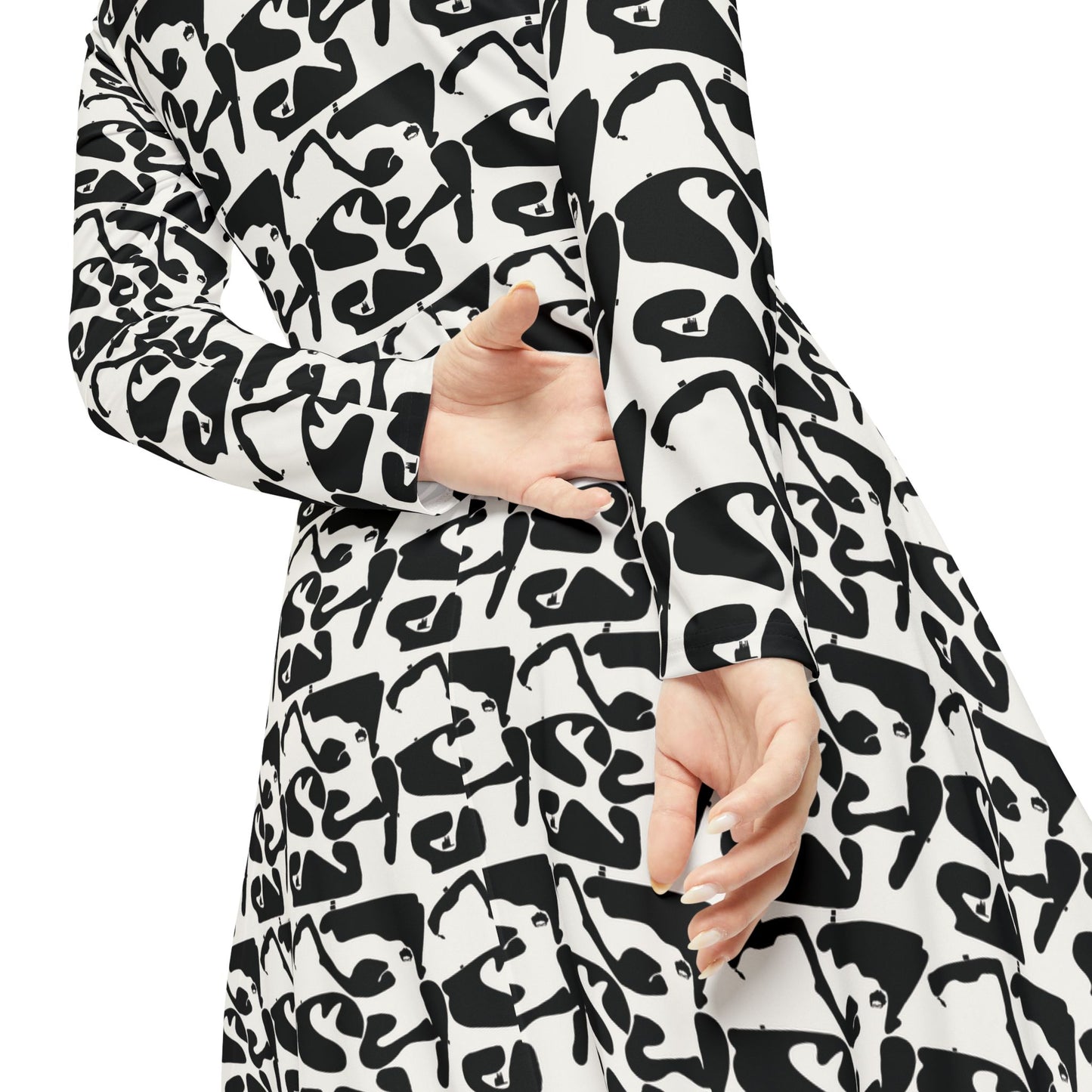 Tracks Mix BNW Dress | Long Sleeve