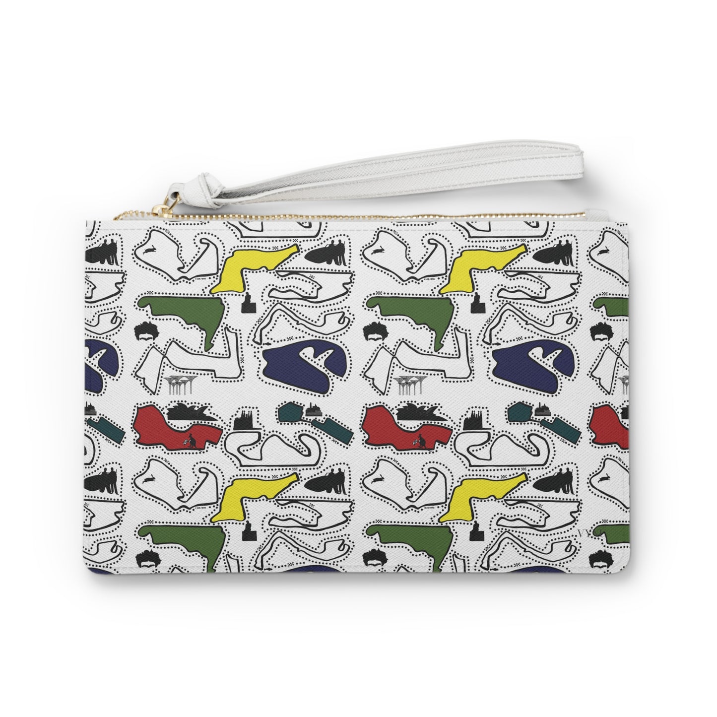 Colored Doodle Clutch Bag