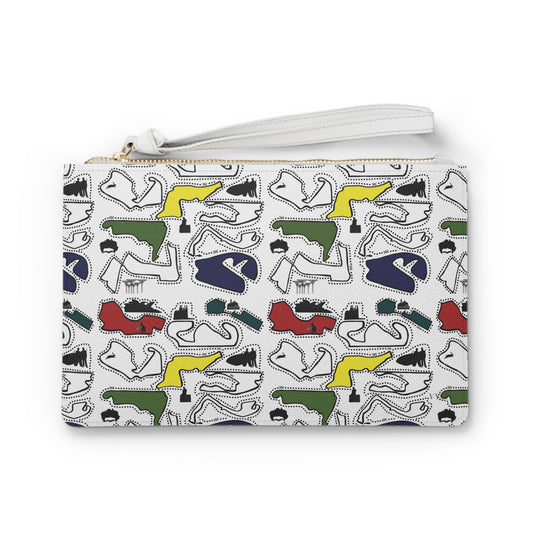 Colored Doodle Clutch Bag