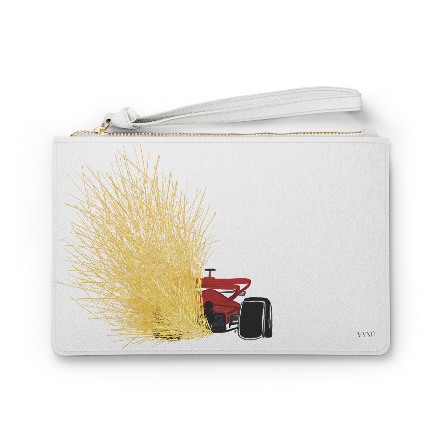 Sparks Clutch Bag | Red Stripe Accent