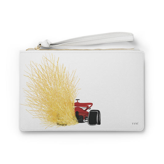 Sparks Clutch Bag | Red Stripe Accent