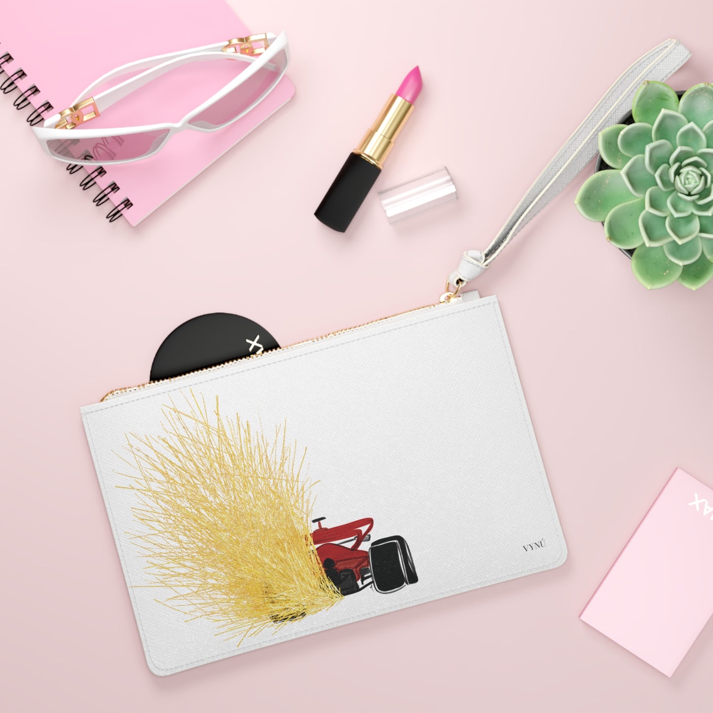 Sparks Clutch Bag | Red Stripe Accent