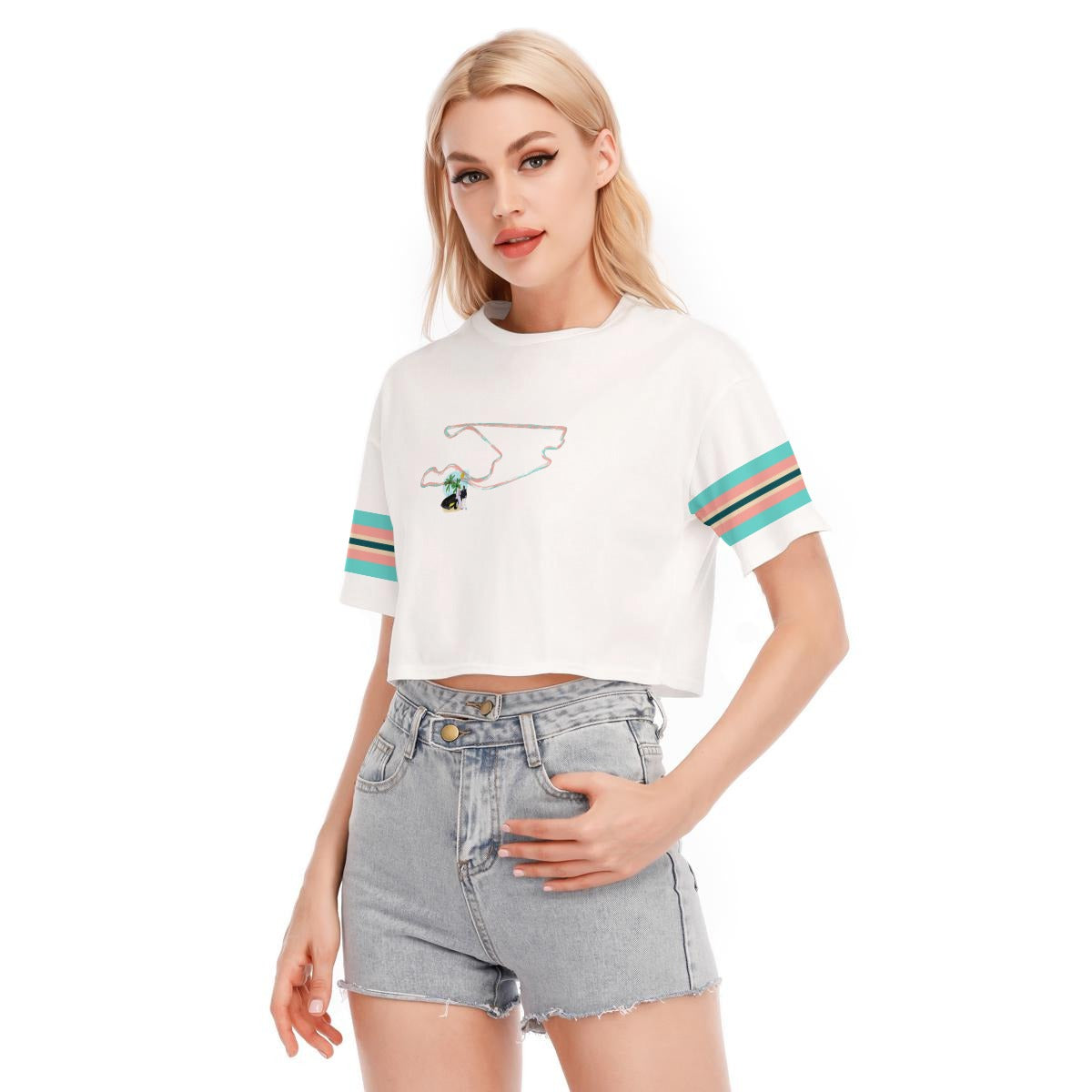 Miami Cropped Cotton T-shirt