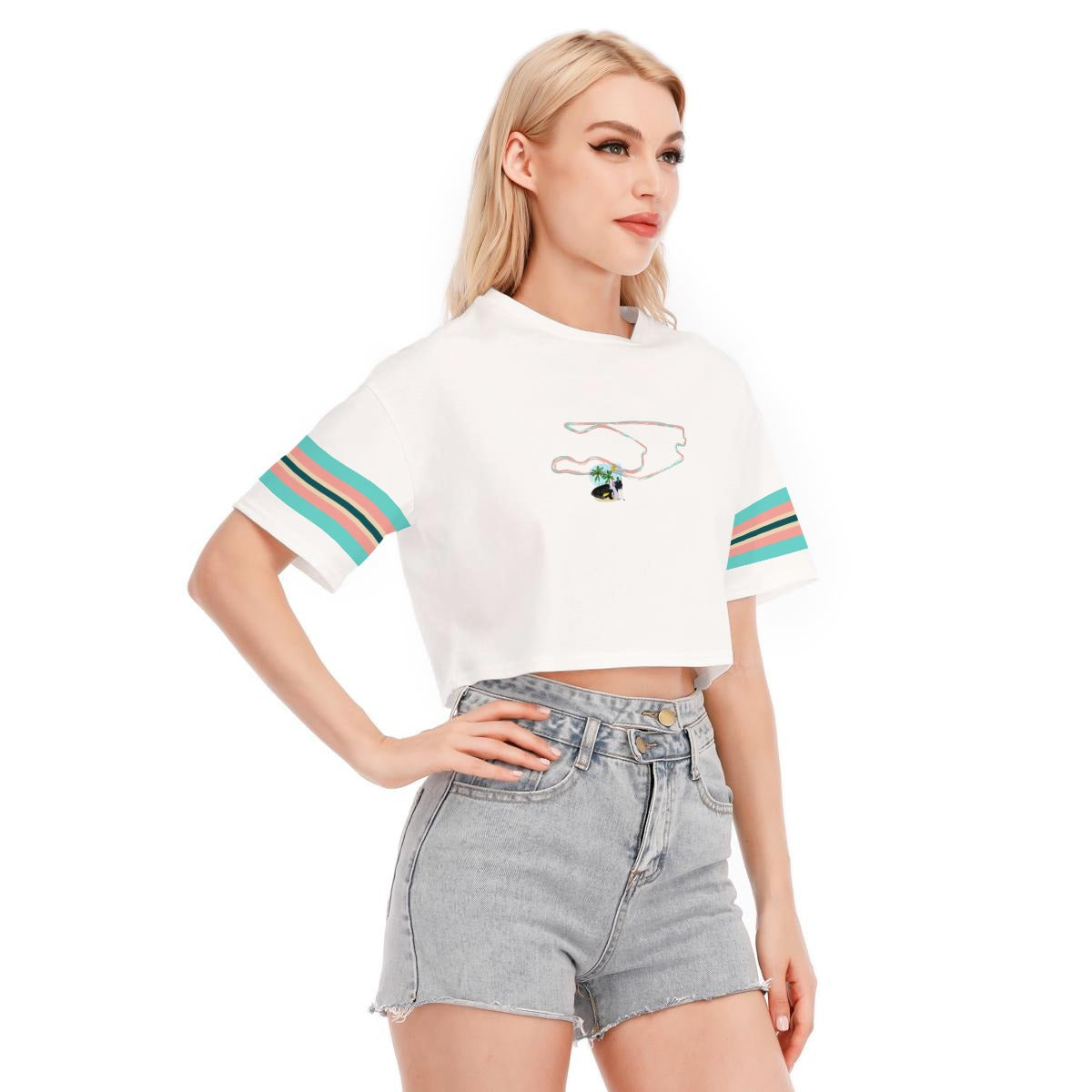 Miami Cropped Cotton T-shirt