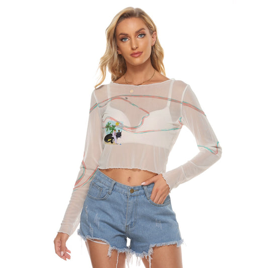 Miami Track Cropped Mesh T