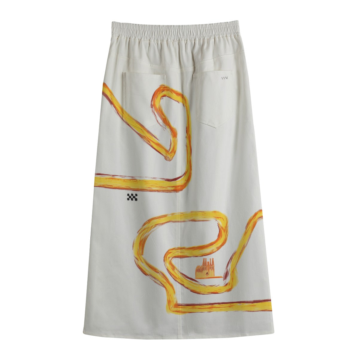 Barcelona Cotton Front Mid-slit Skirt