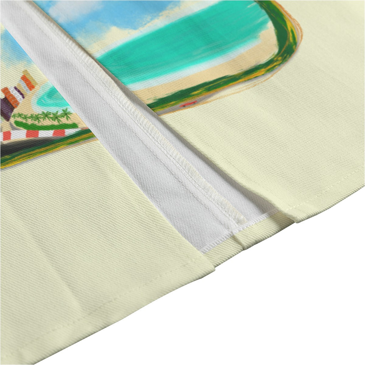 Brazil Tracks Women's Front Mid-slit Cotton Skirt