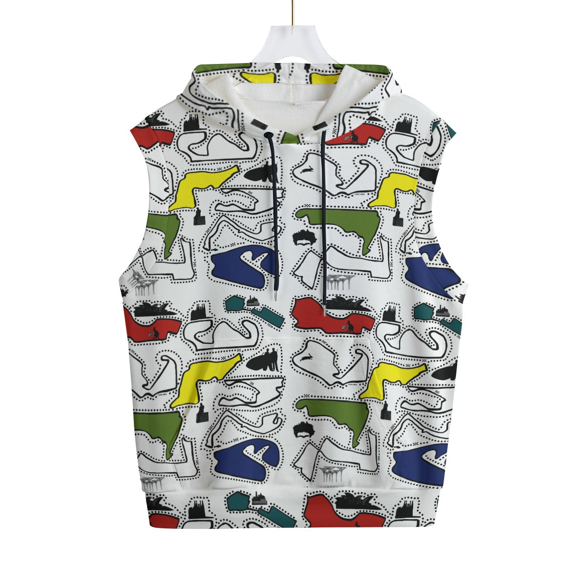 Colored Doodle Hooded Vest