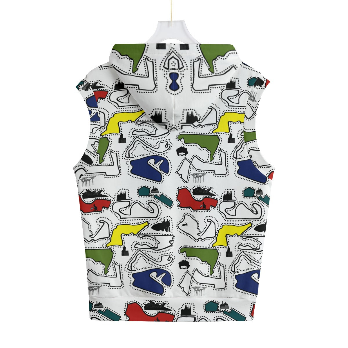 Colored Doodle Hooded Vest