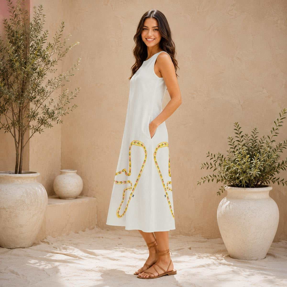 Zandvoort TuliTrack Cotton Dress With Pocket