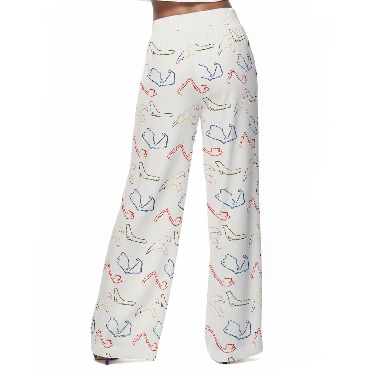 Pantalones anchos casuales para mujer 1950 Tracks | 100 % rayón