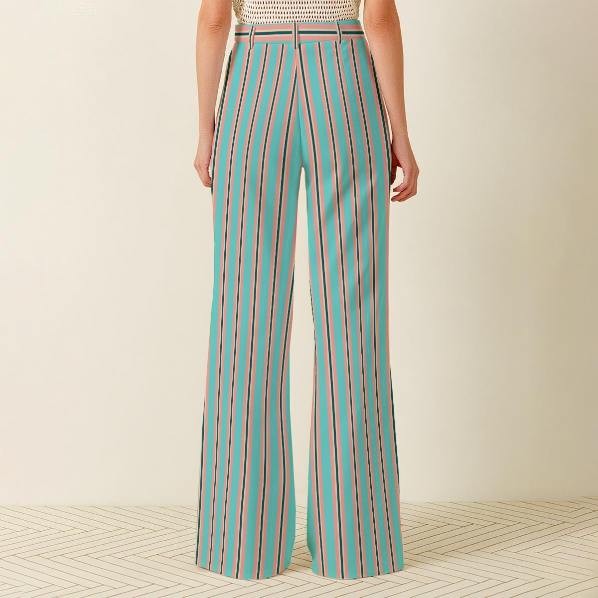 Miami Stripes Wide Leg Pants