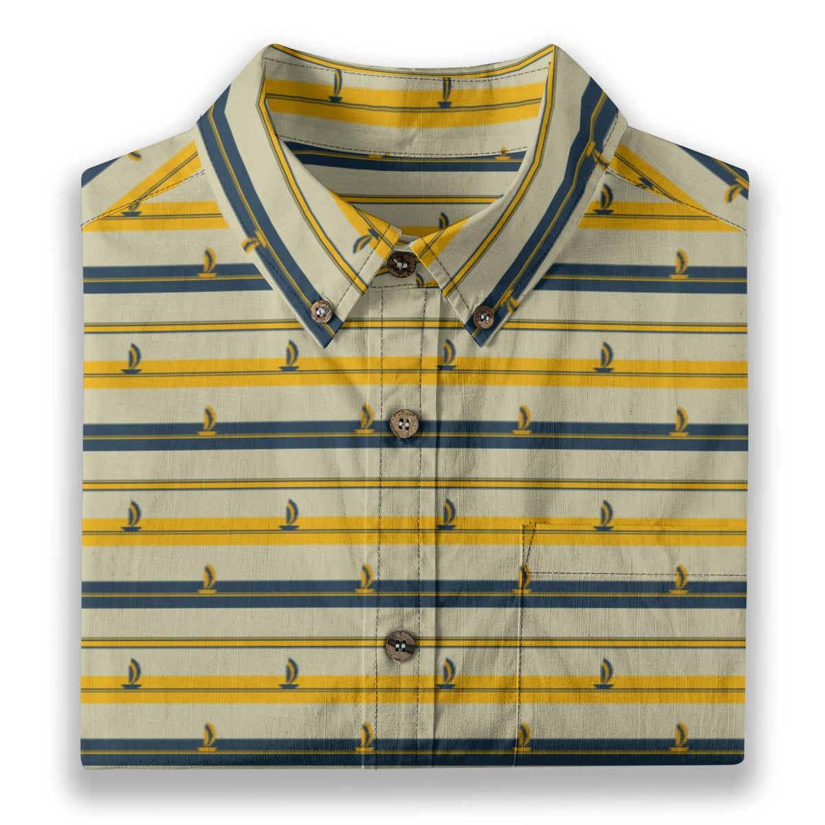 Sailing Stripes Men's Cotton Shirt