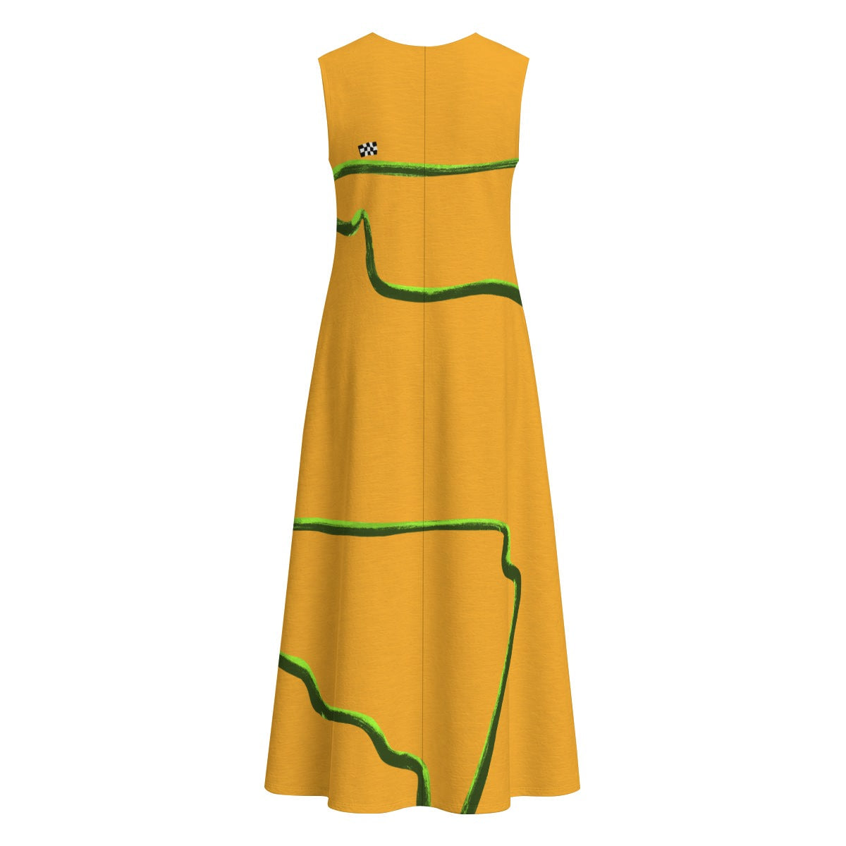 Mexico Orange Cotton Dress W/Pockets