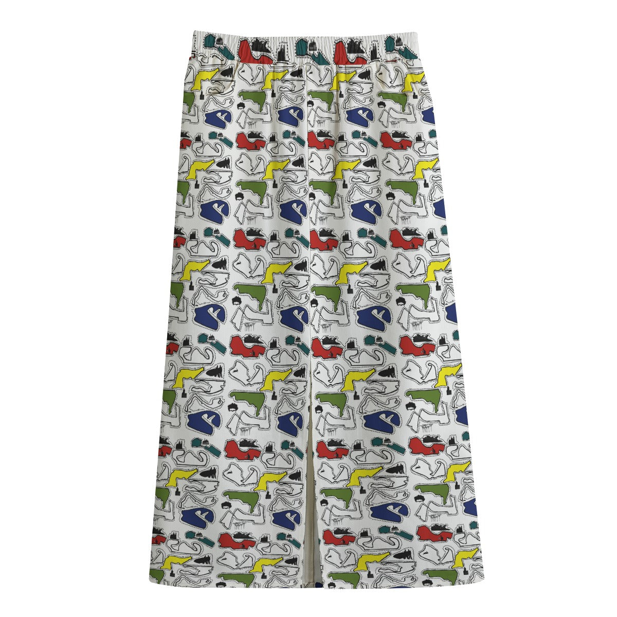 Colored Doodle Cotton Skirt