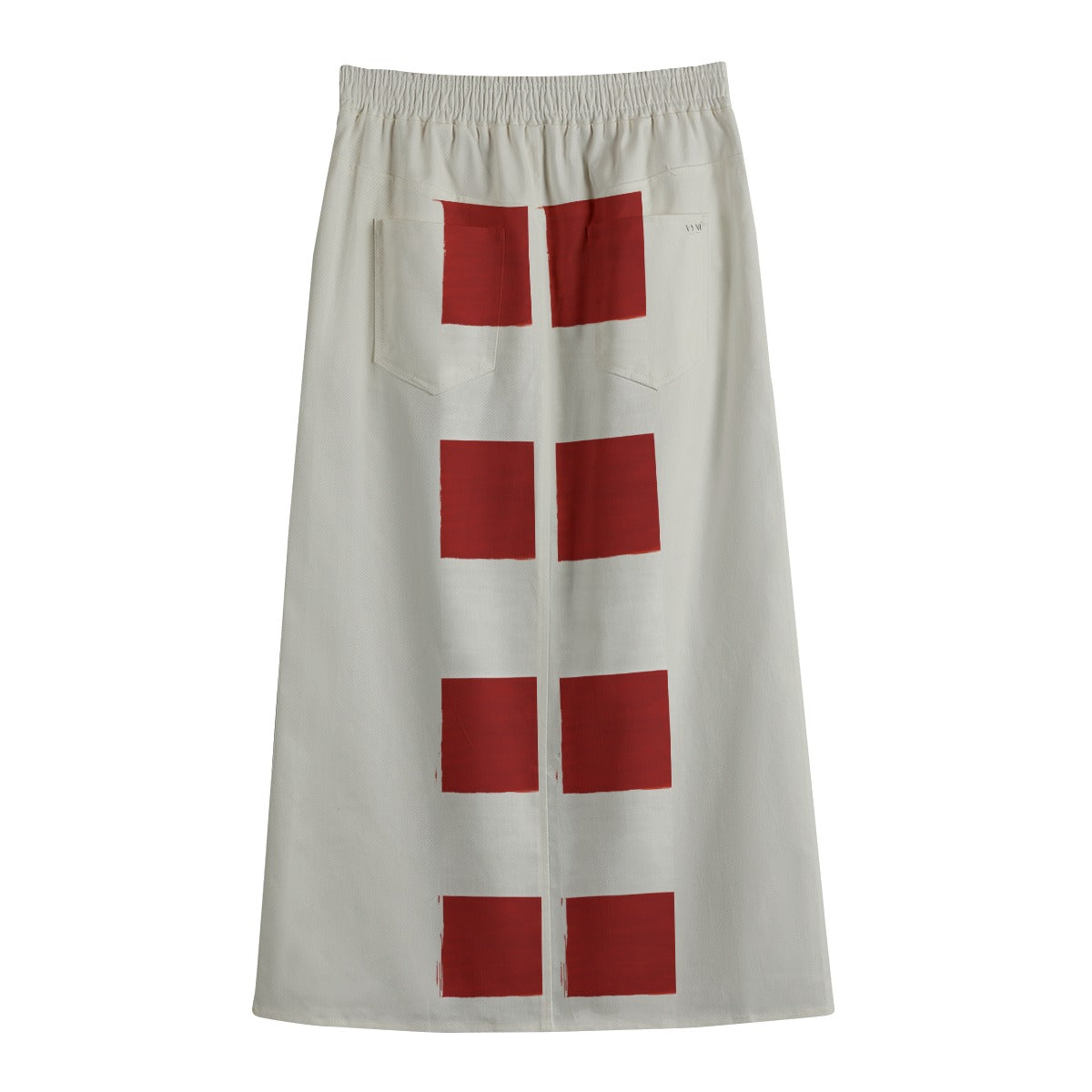 Red Piano Women's Mid-slit Cotton Skirt