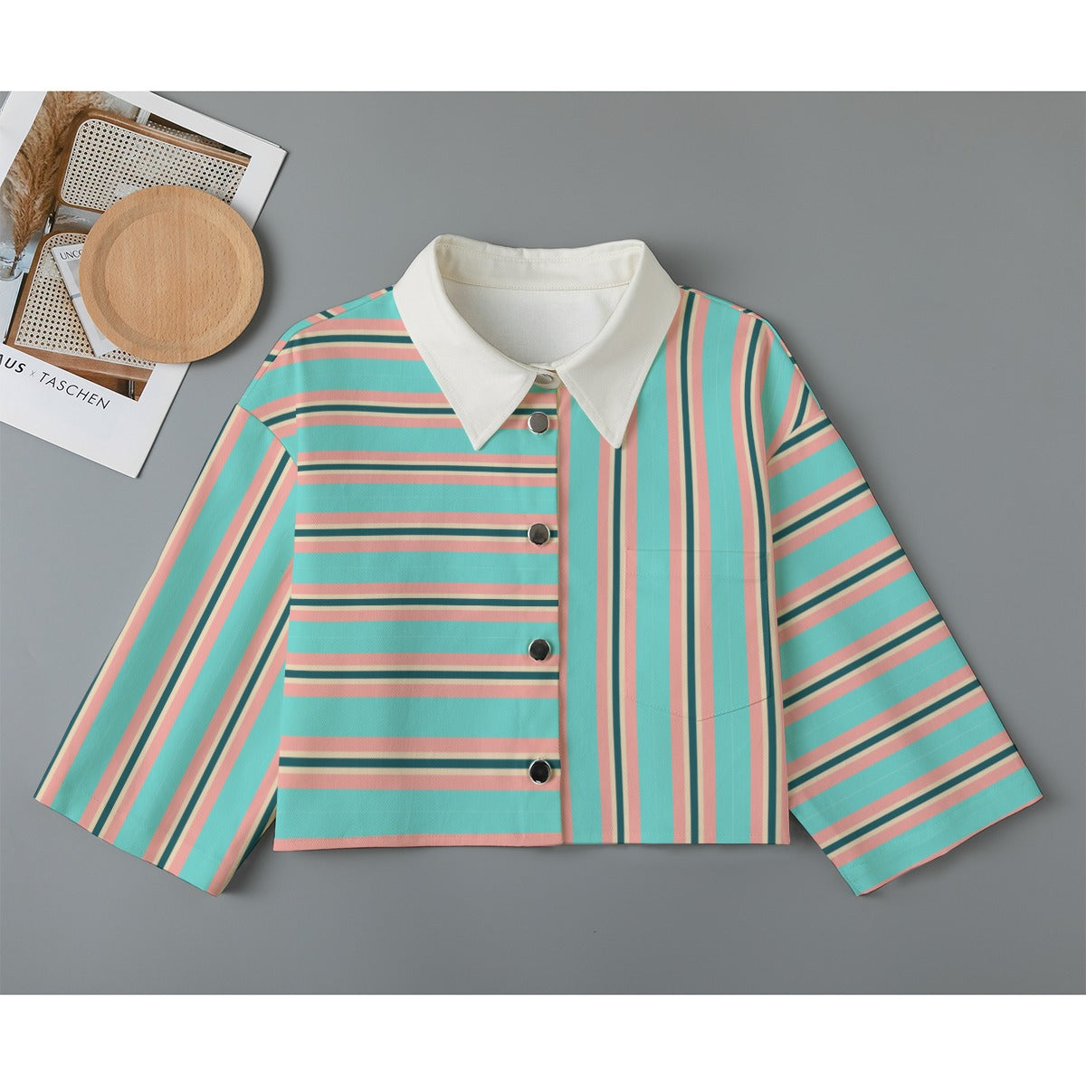Miami Stripes Cropped Jacket