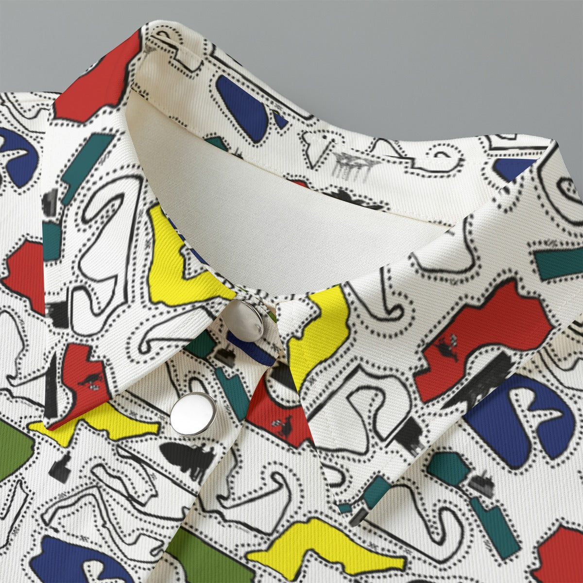 Colored Doodle Cropped Jacket