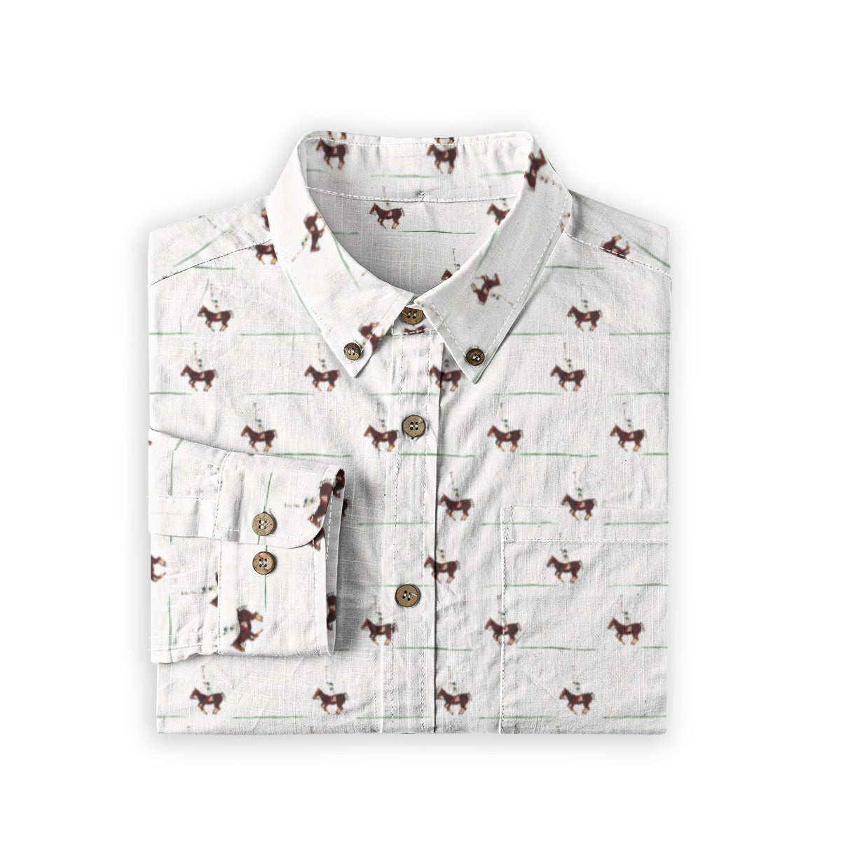 Camisa de algodón de manga larga para hombre de Polofield