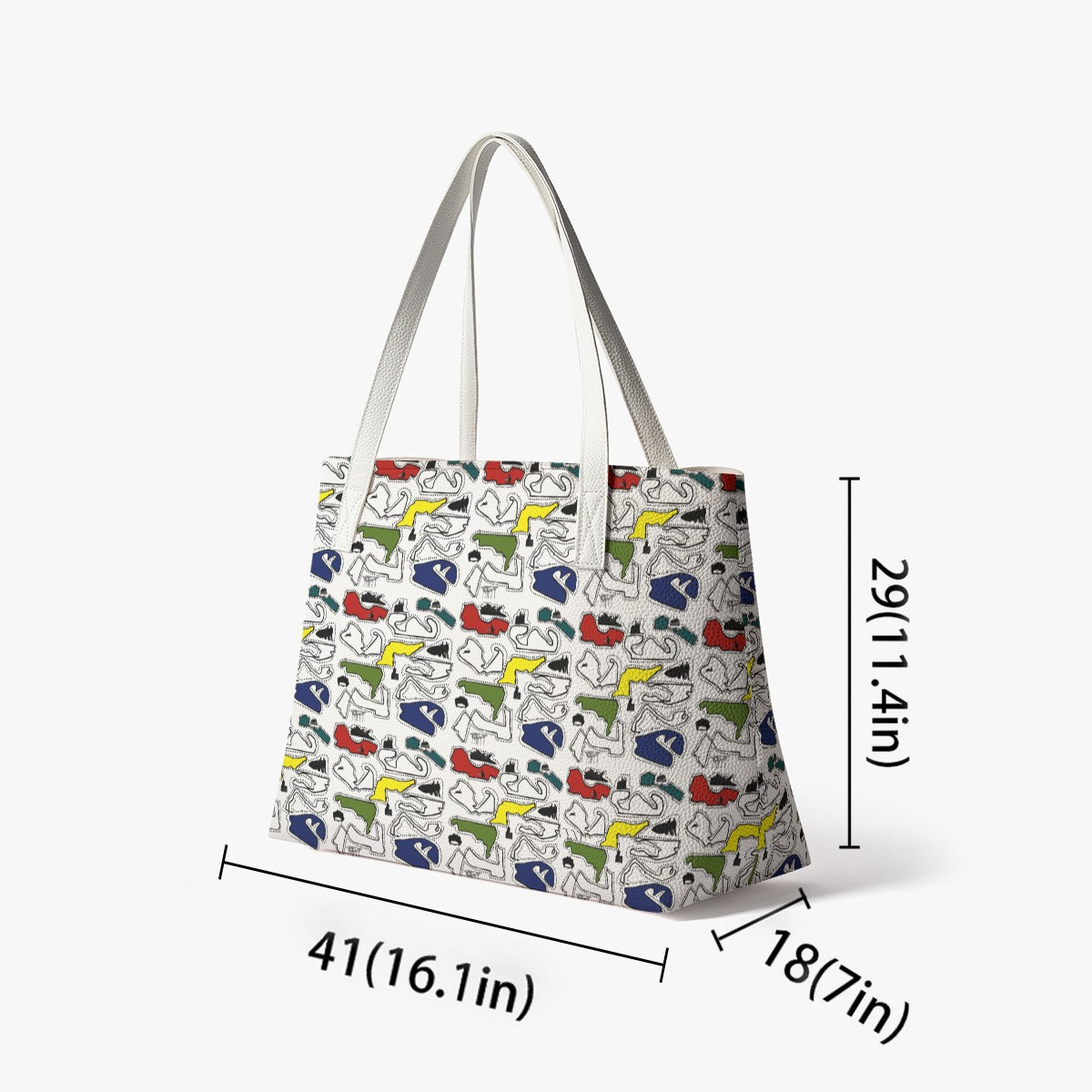 The Doodle PU Leather Tote Bag