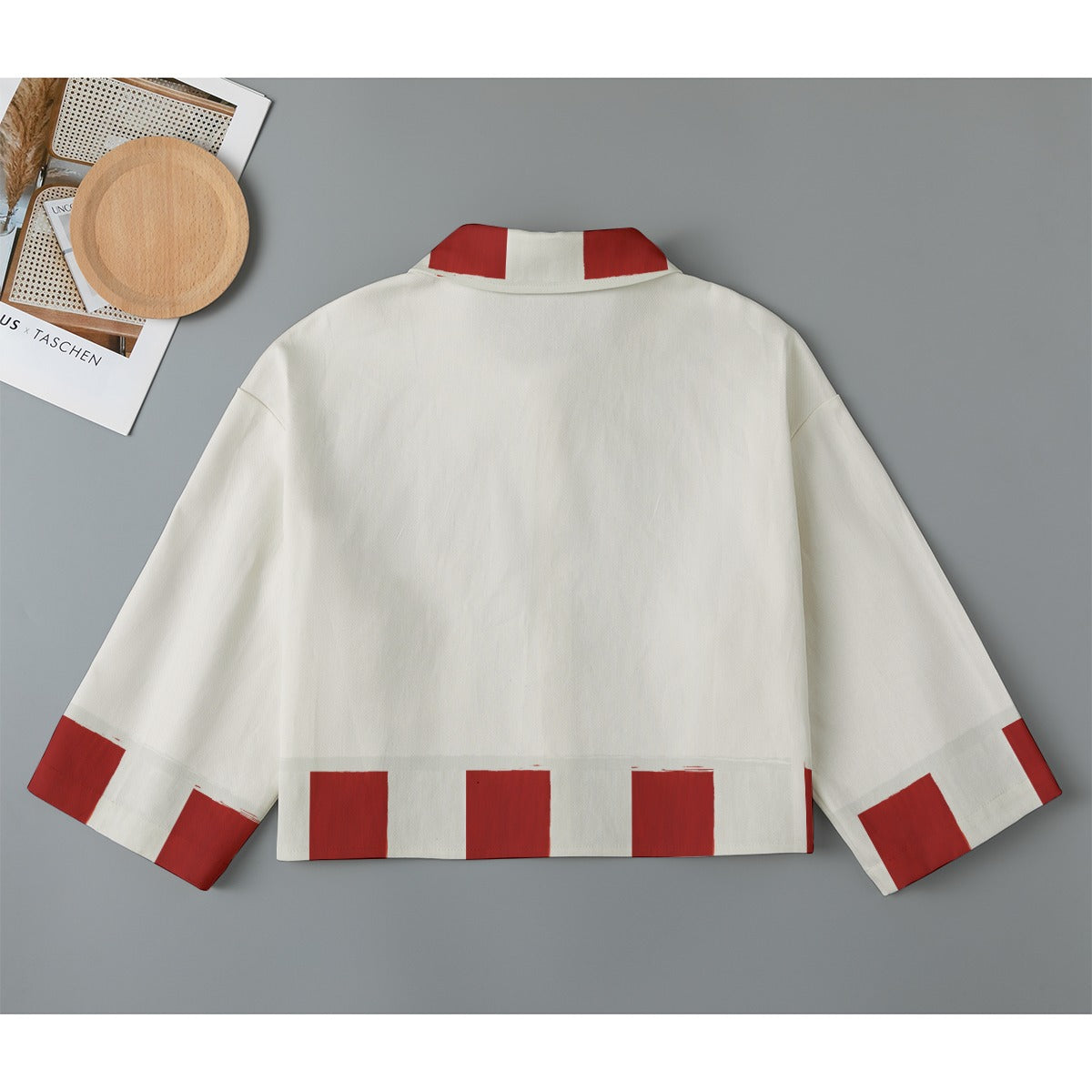 Red Piano Women's Cropped Cotton Jacket