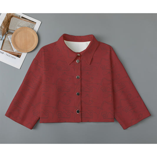 First Tracks Cropped Jacket Red