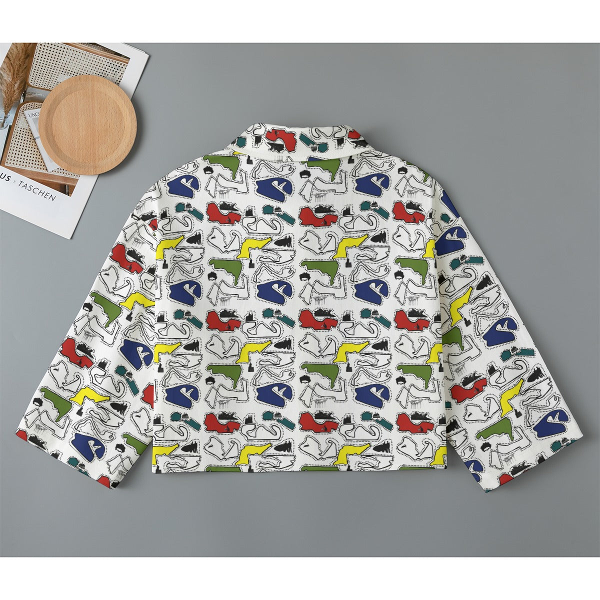 Colored Doodle Cropped Jacket