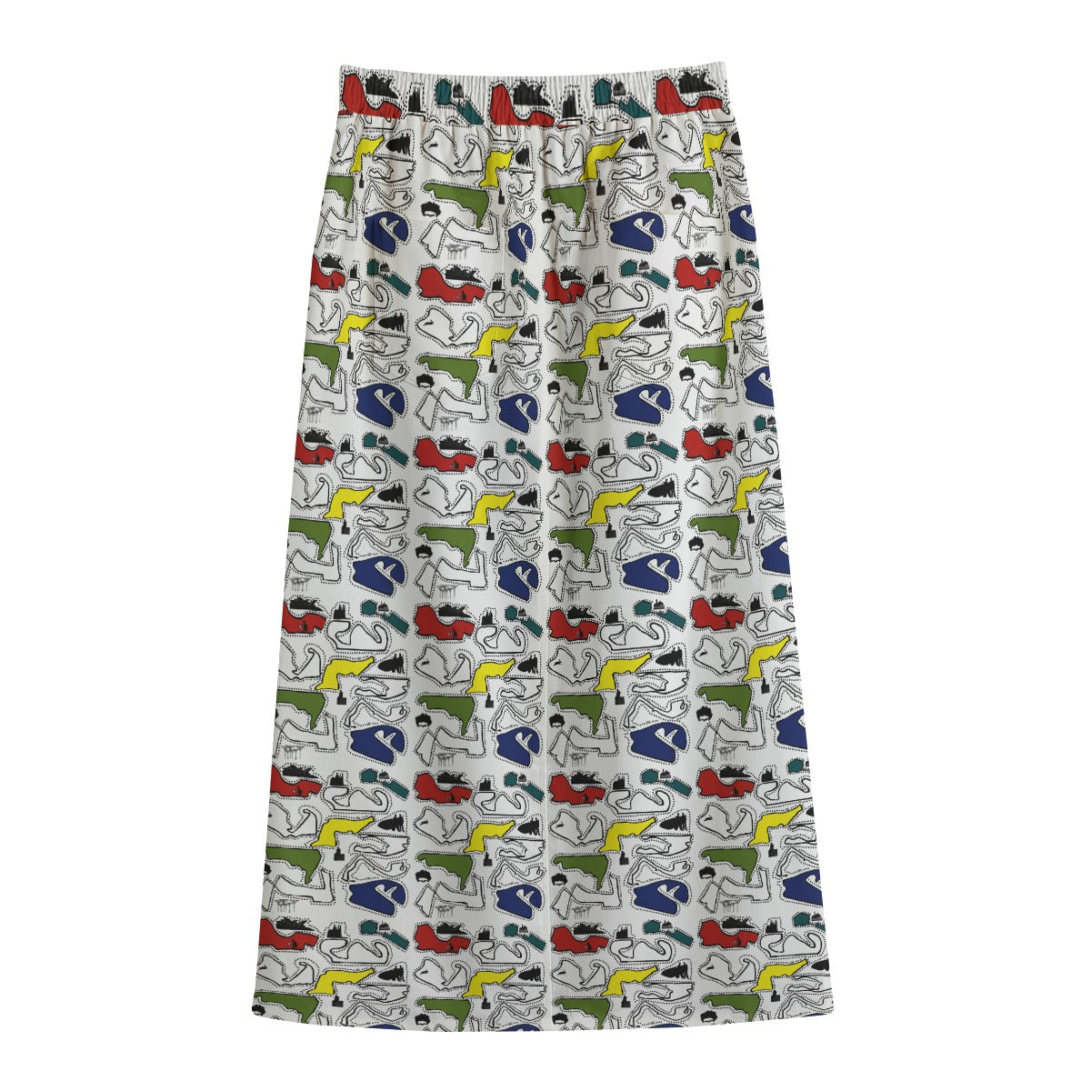 Colored Doodle Cotton Skirt