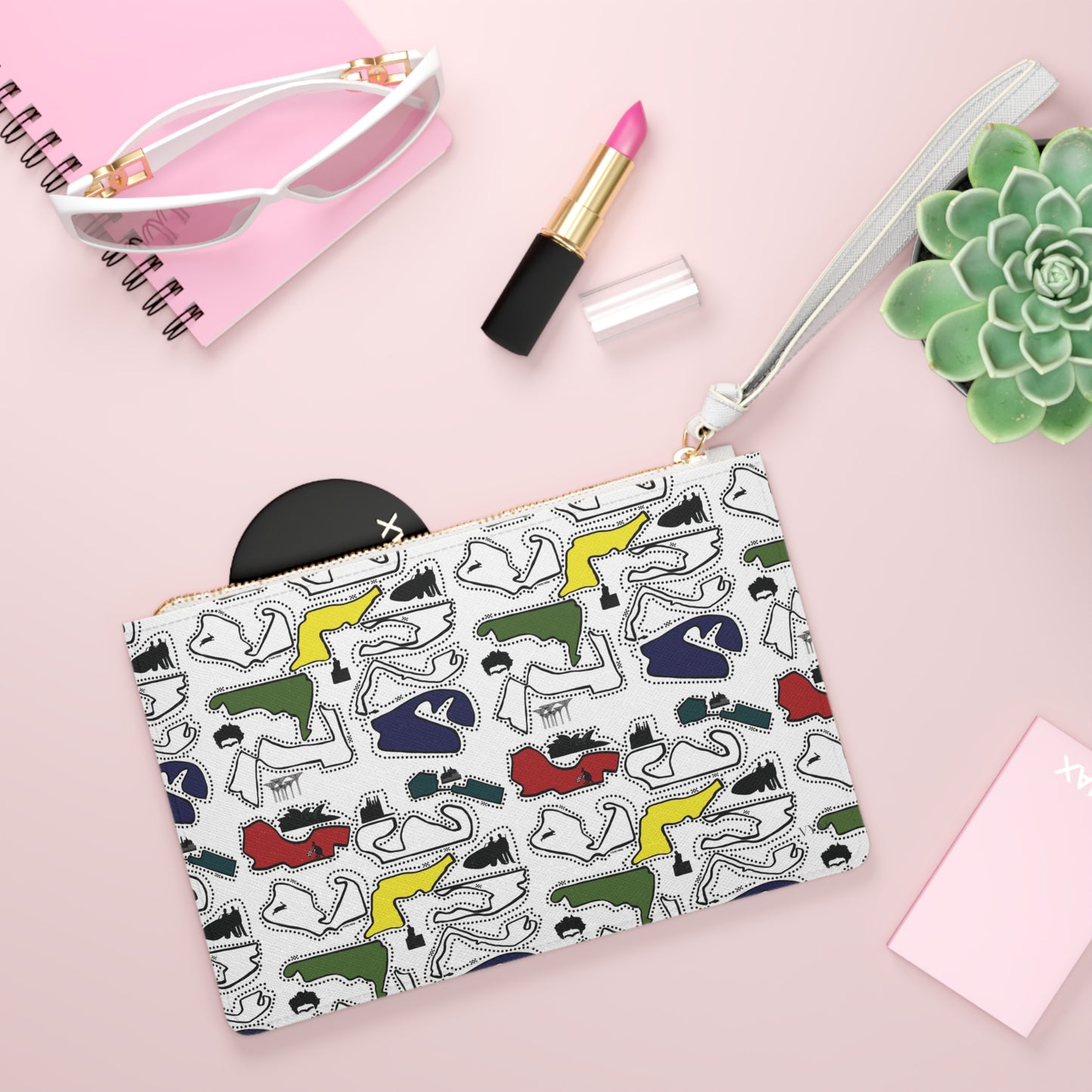 Colored Doodle Clutch Bag