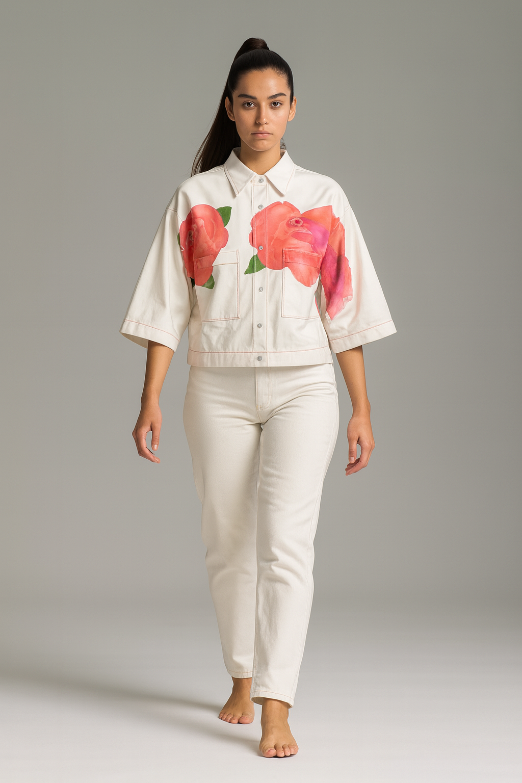 Peces y Flores BR Kimono Shirt