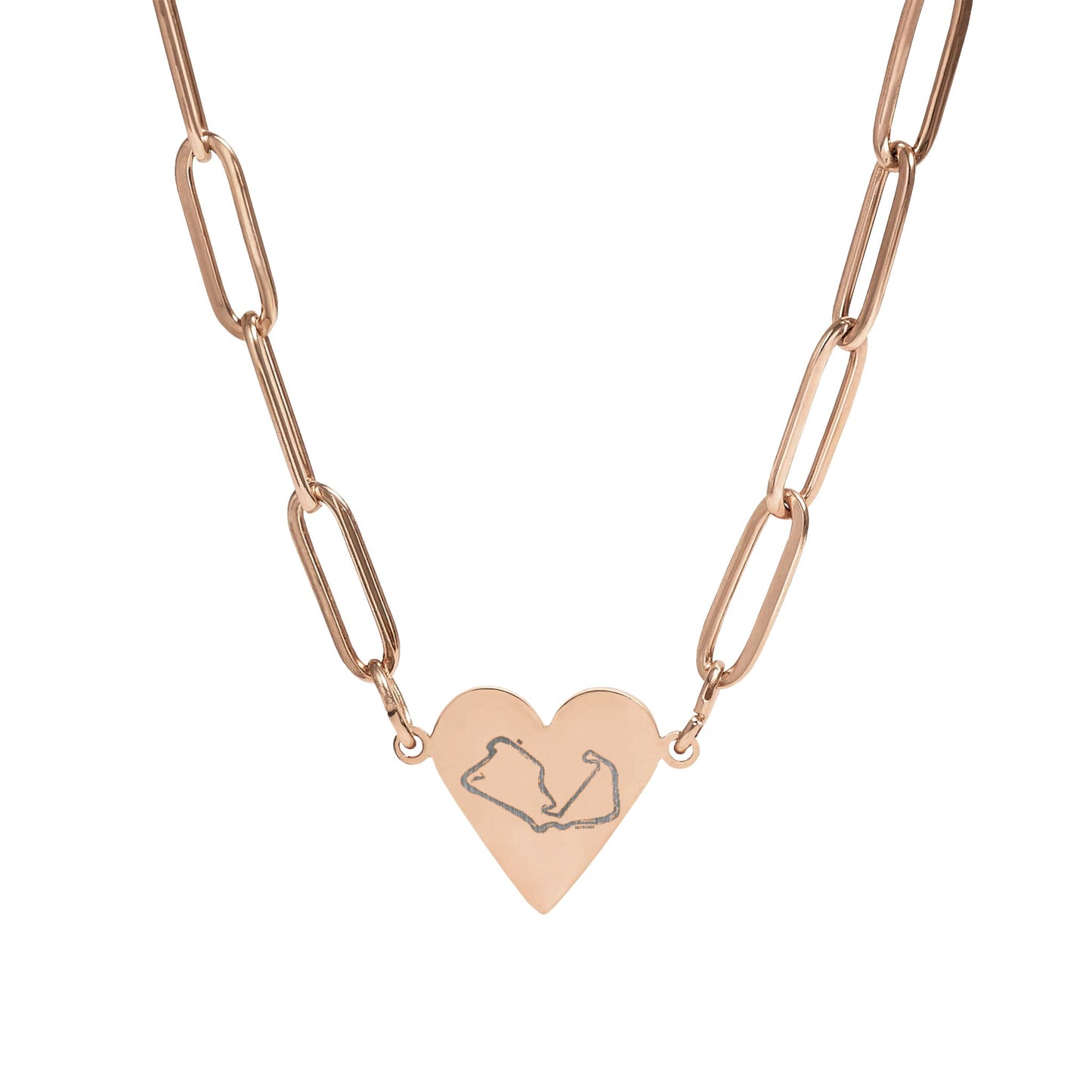 Paperclip Heart Necklace (Engraving)