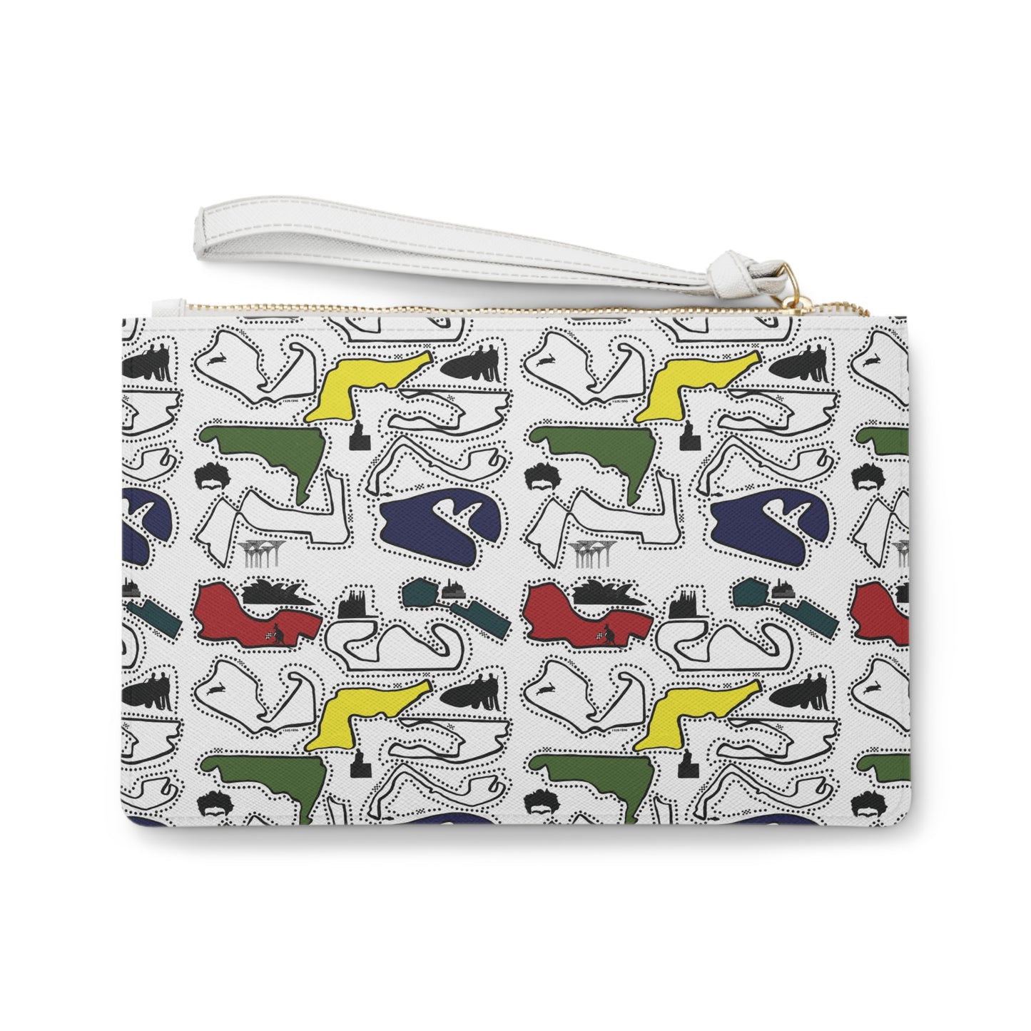 Colored Doodle Clutch Bag