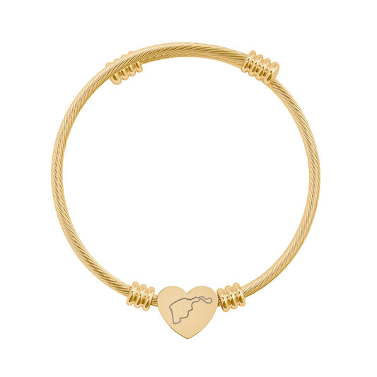 Madriding Heart Cuff Bracelet (Engraving) | Personalization Available