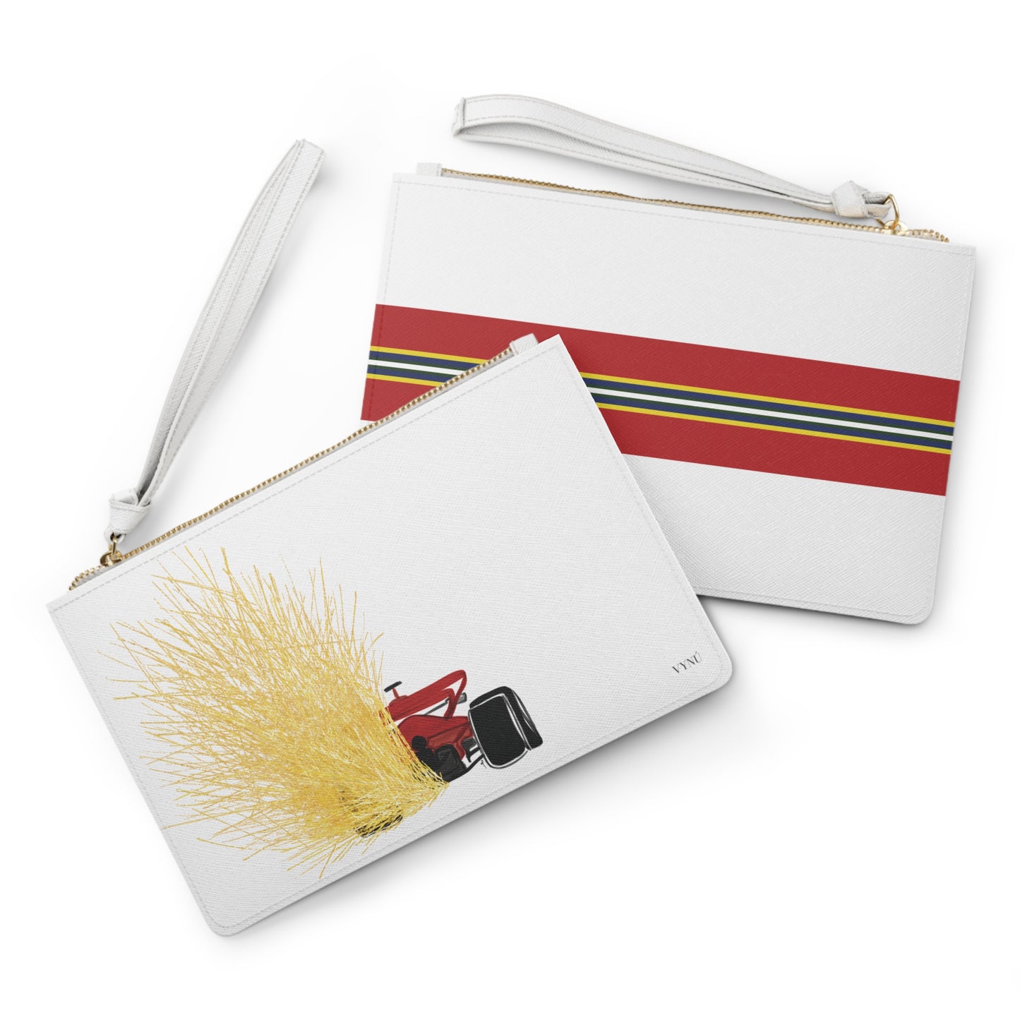 Sparks Clutch Bag | Red Stripe Accent