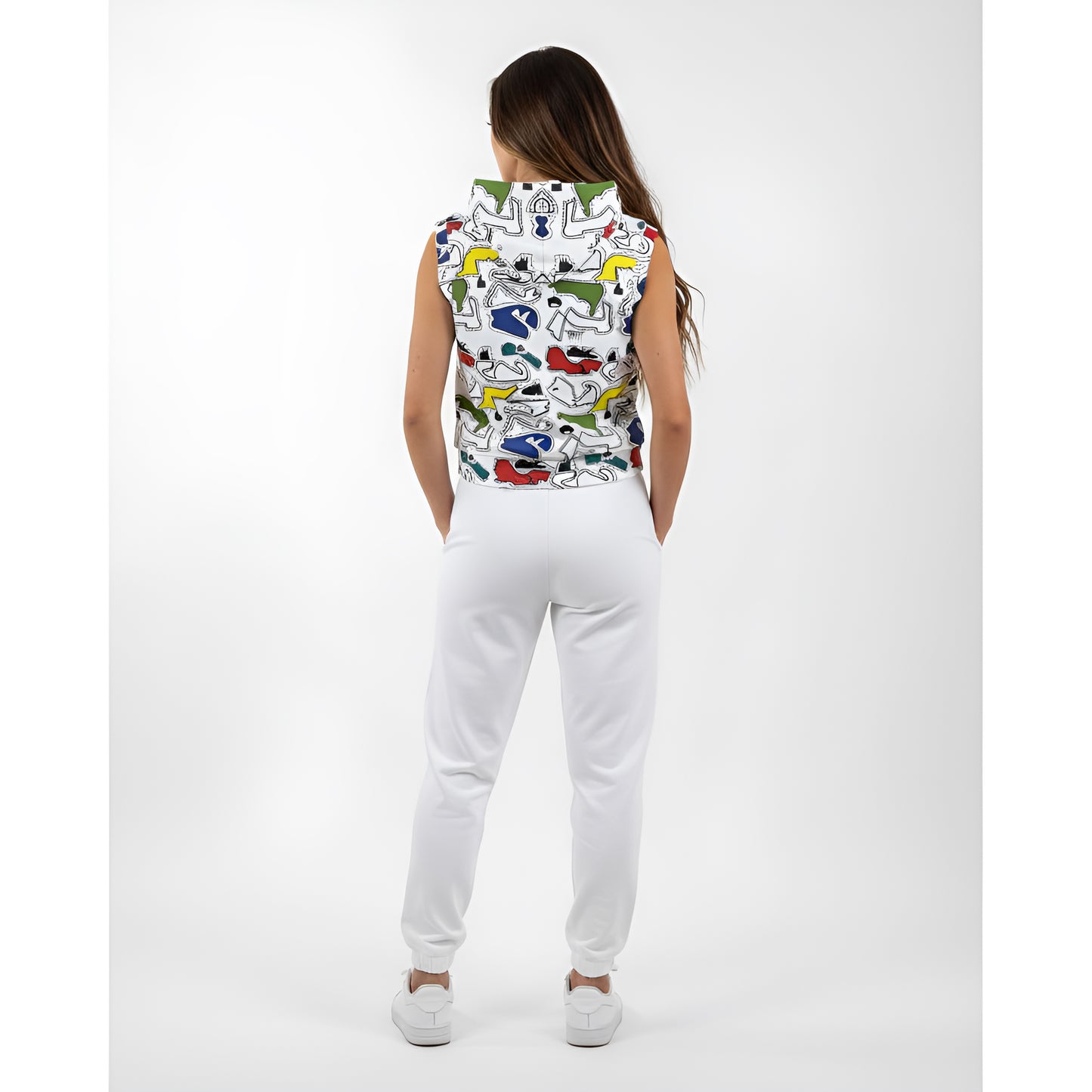 Colored Doodle Hooded Vest