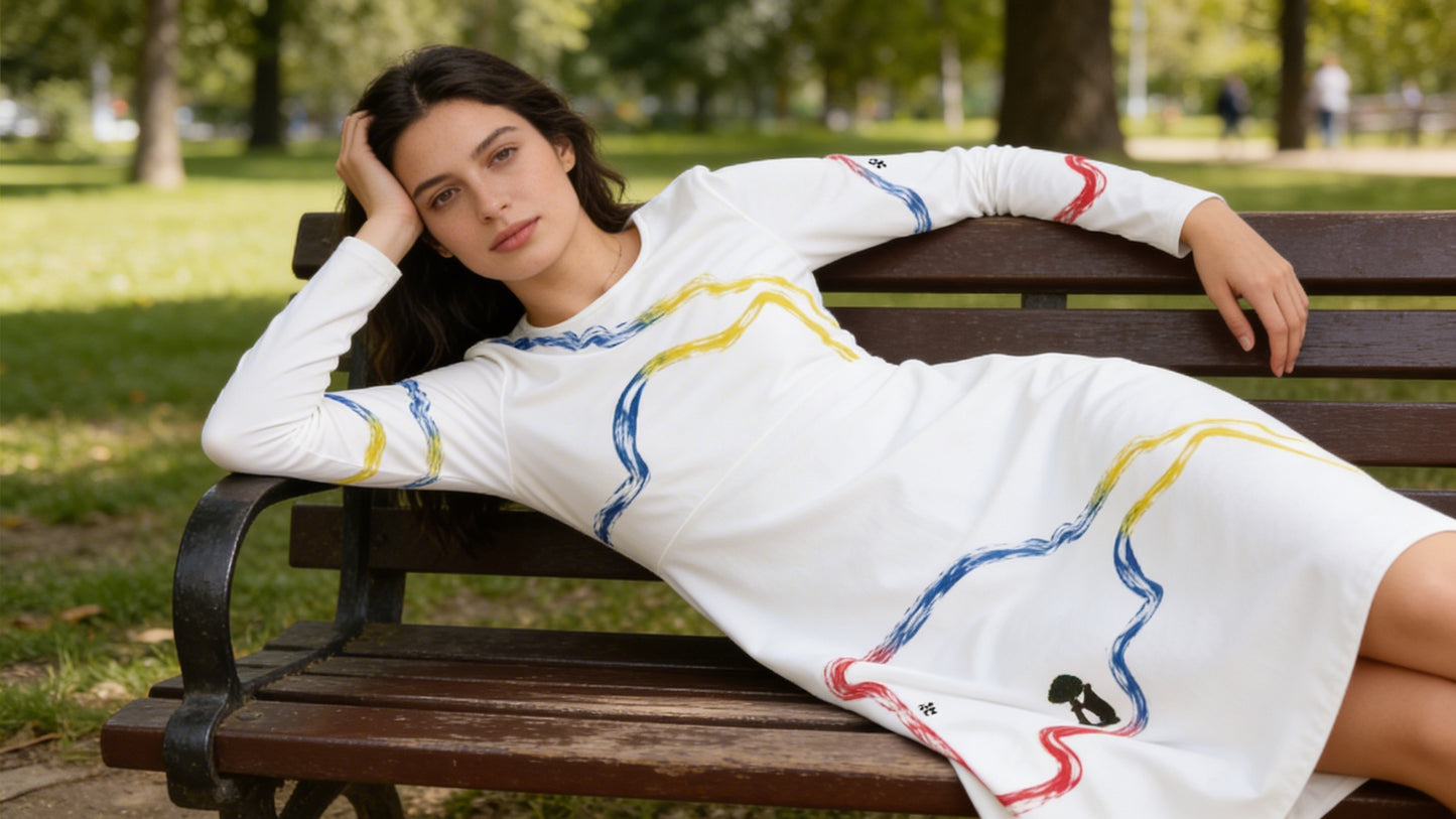 Madrid  long sleeve Dress