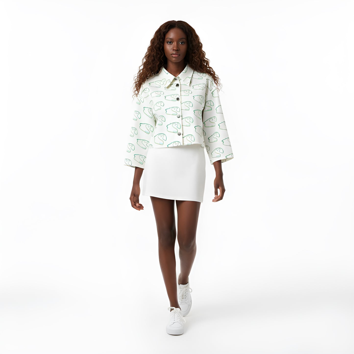 Brasil Print Cropped Jacket