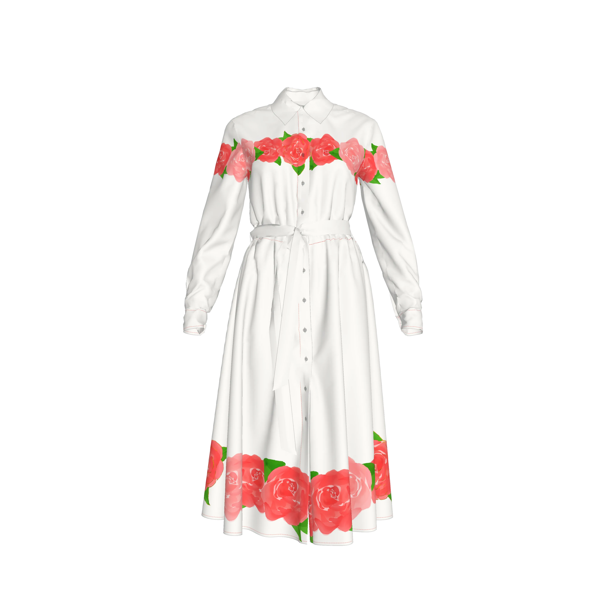 Rosas Shirt Dress