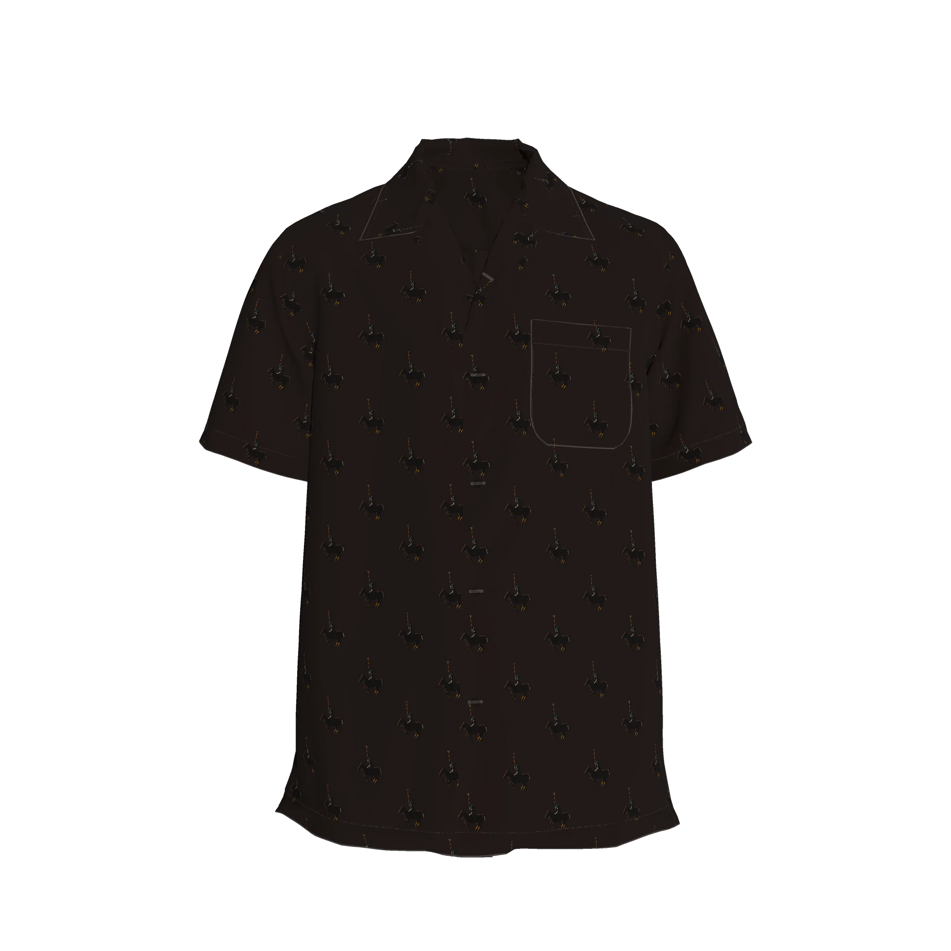 Polo Player Brown Shirt | Linen 