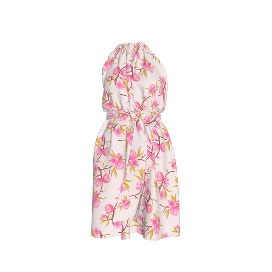 Cherry Blossom Halter Dress