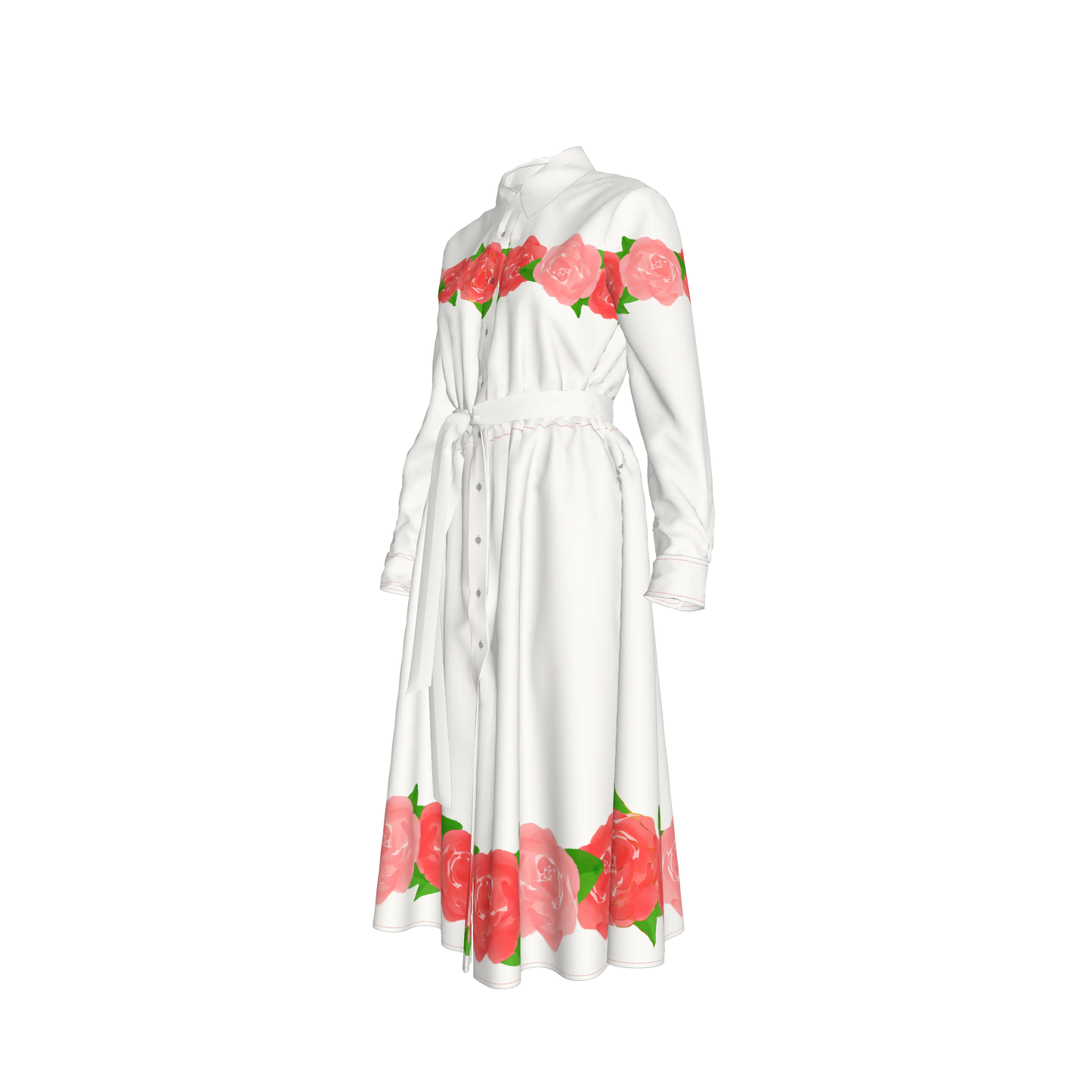 Rosas Shirt Dress