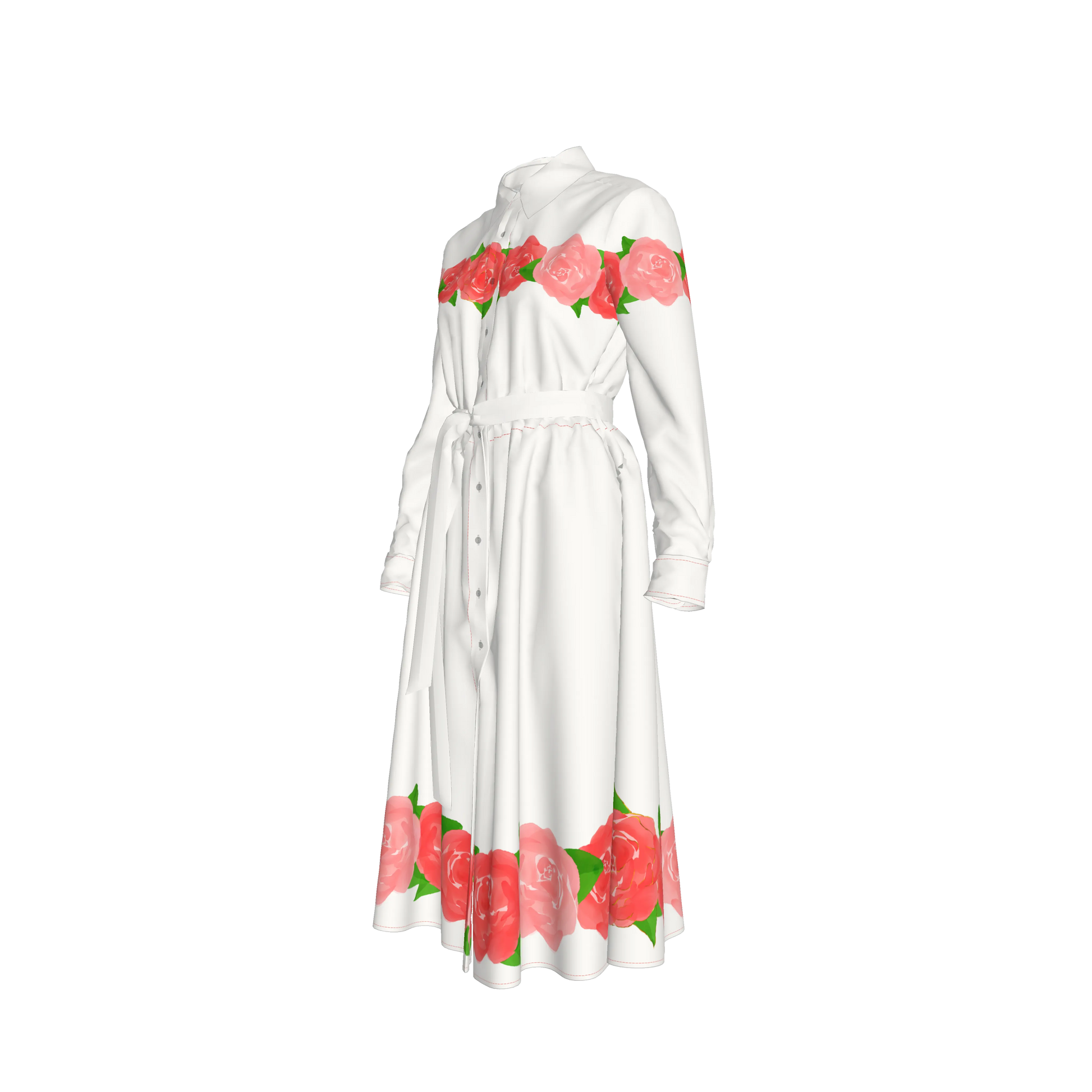 Rosas Shirt Dress