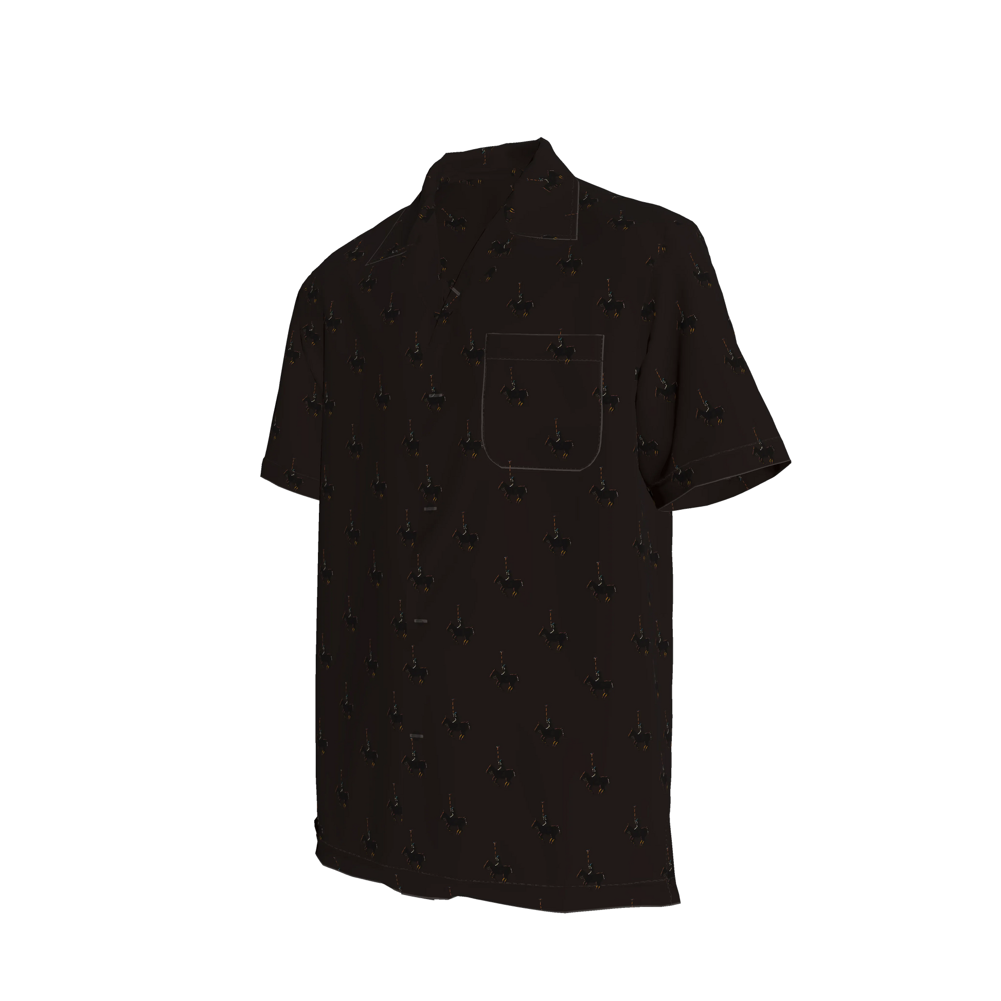 Polo Player Brown Shirt | Linen 