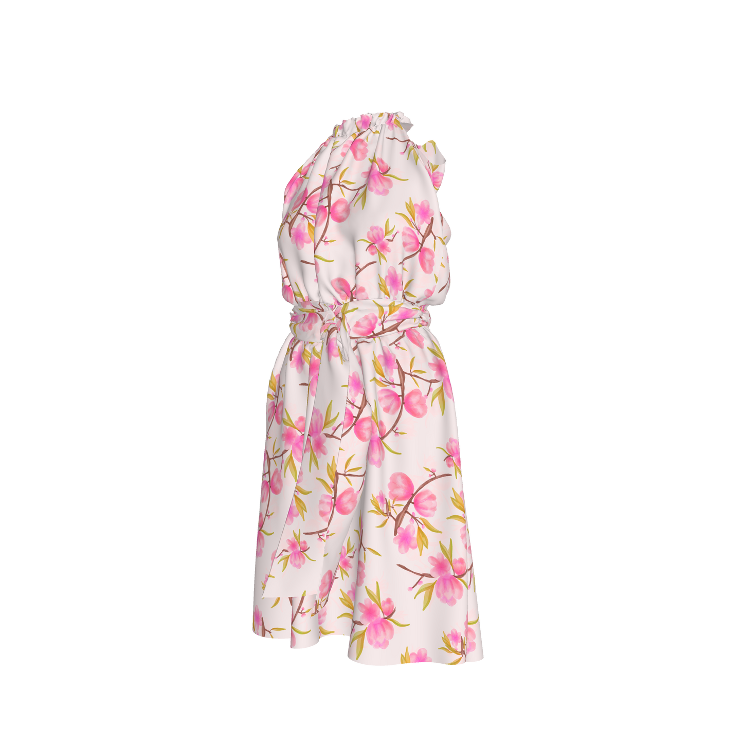 Cherry Blossom Halter Dress