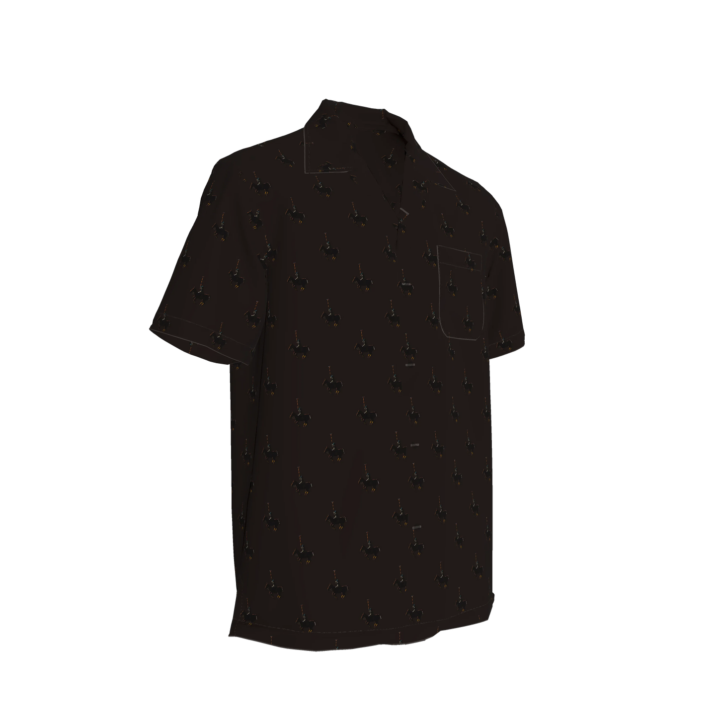 Polo Player Brown Shirt | Linen 